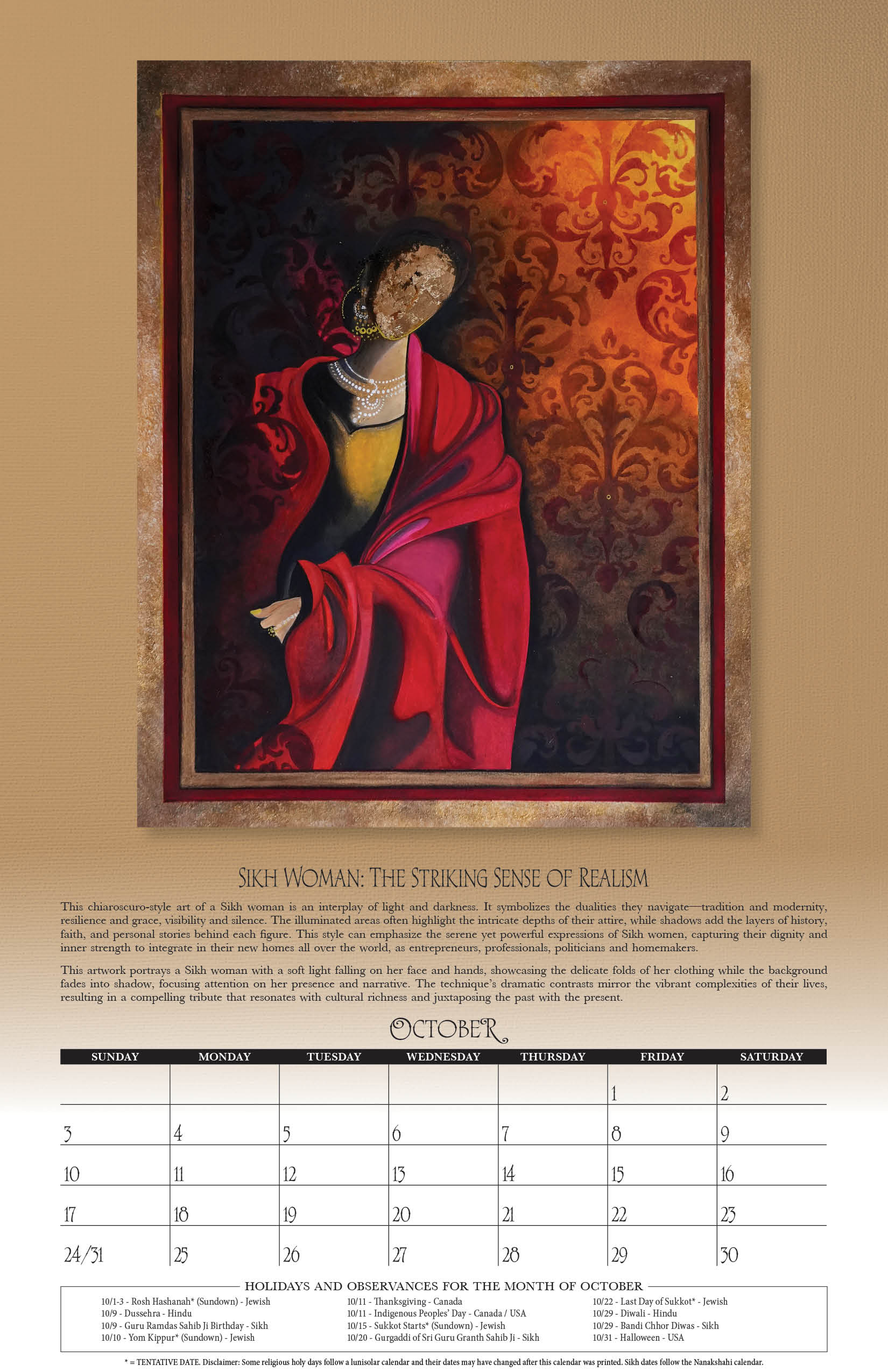 October: Sikh Woman: The Striking Sense of Realism